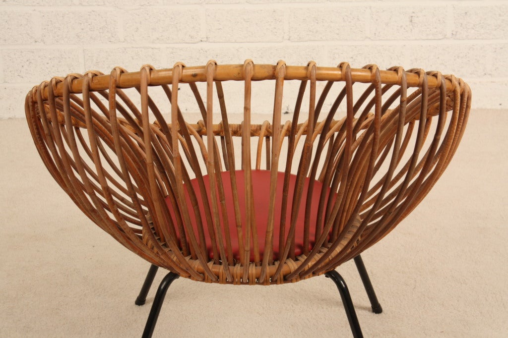Rattan chair in style of Franco Albini 1