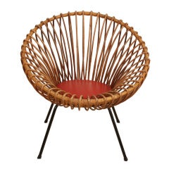 Rattan chair in style of Franco Albini