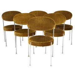 Verner Panton set of six Thonet chairs serie 430