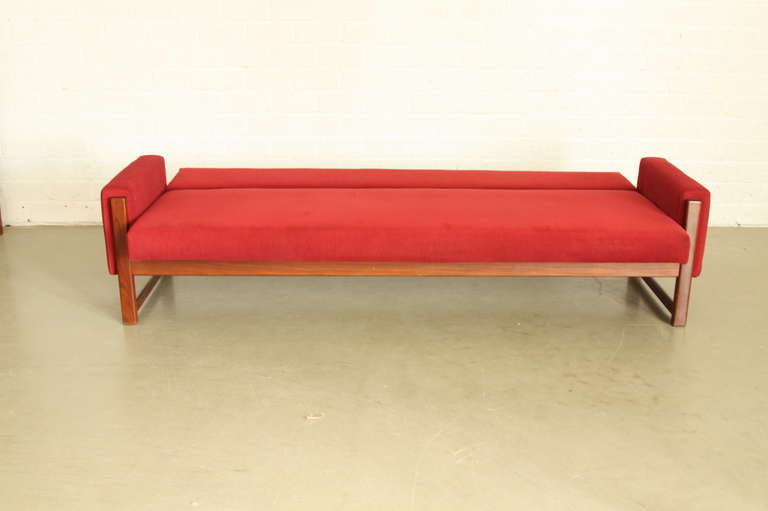 Mid-20th Century Sleeping Couch Pastoe Braakman Dutch Design with Teak Frame