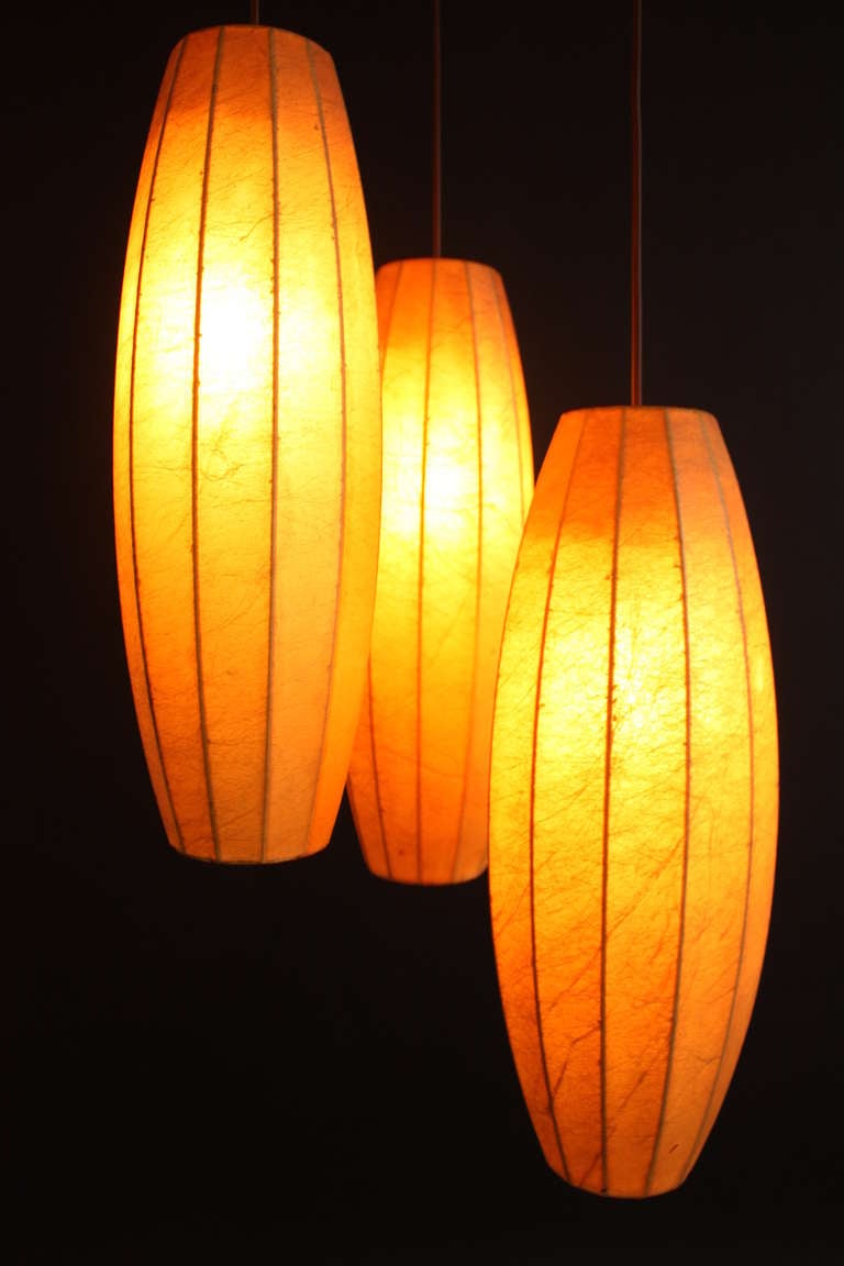 French Trio Lamps With Natural Flies