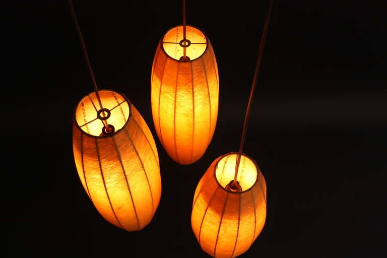 Mid-20th Century Trio Lamps With Natural Flies
