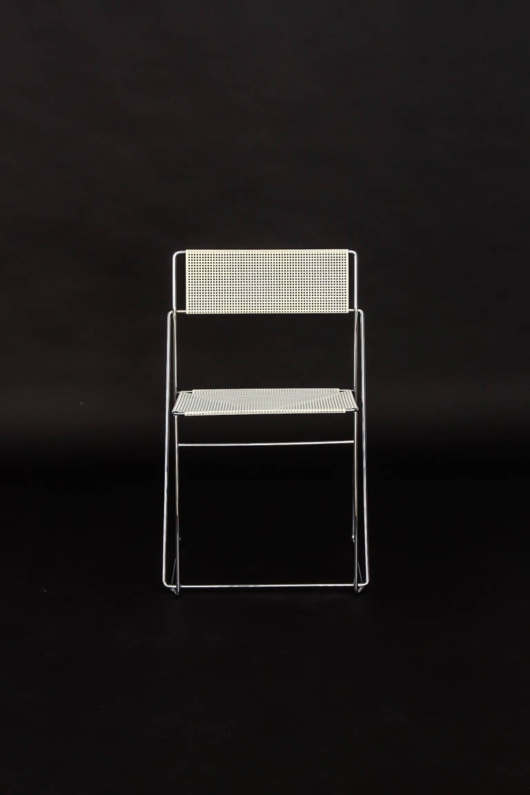 Danish Set of Six X-Line Chairs Designed by Haugesen for Bent Krogh, Denmark