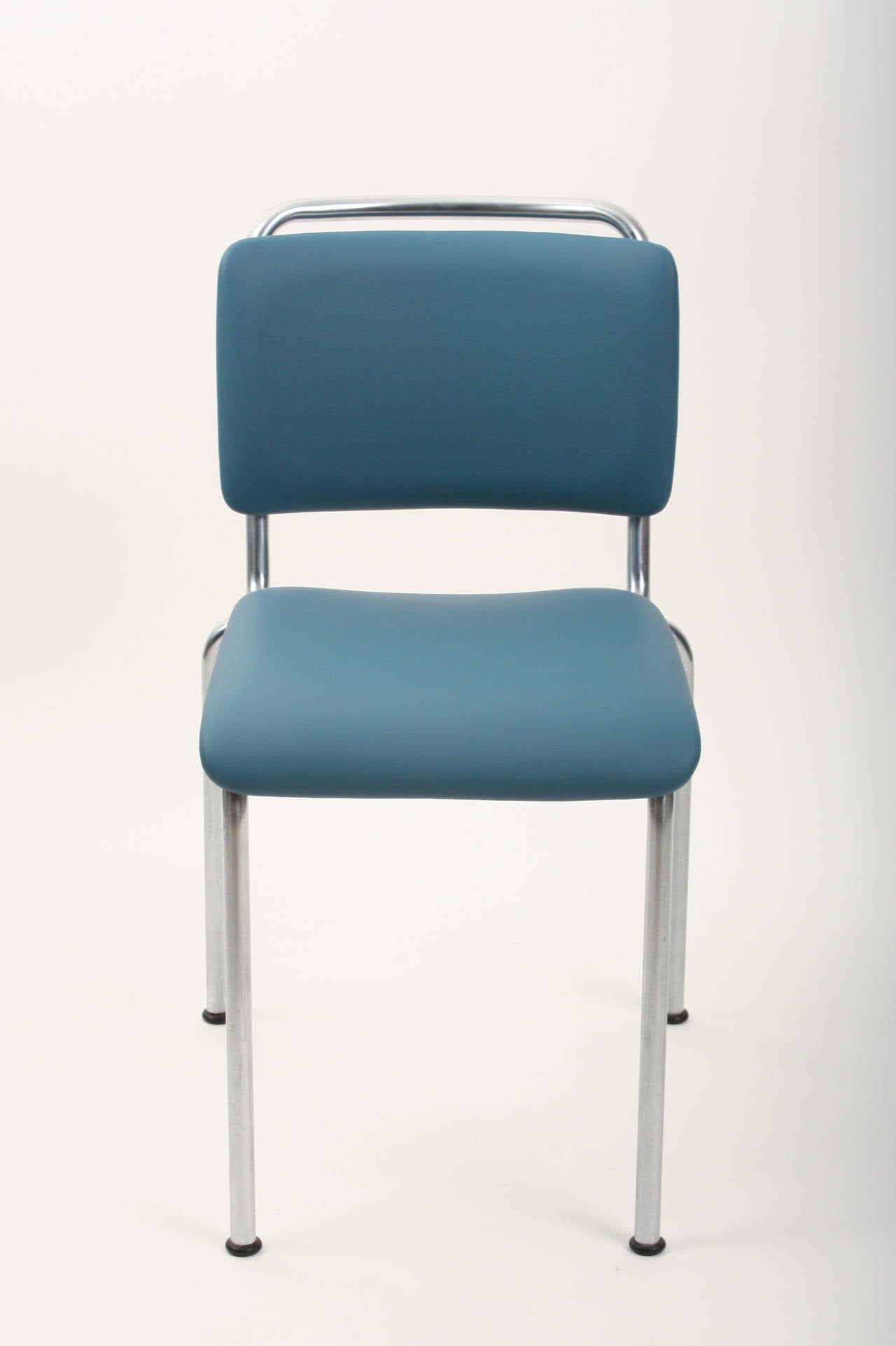 Gispen University chairs. A set of eight Industrial chairs of Dutch designable 