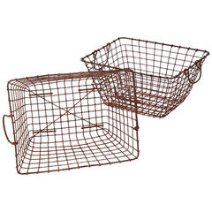 French Oyster Baskets of Metal
