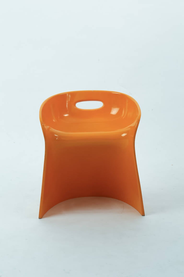 German Winifred Staeb Orange Sculpture Chair