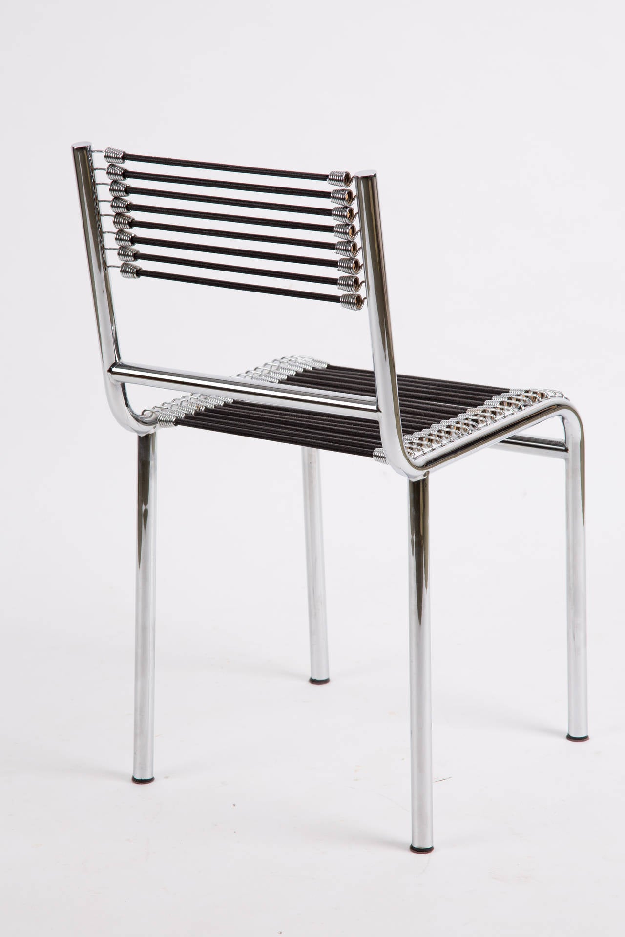 French rene herbst chrome plated chairs