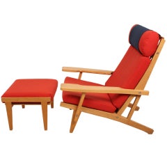 Loungesessel von Hans Wegner GE 375 für Getama aus Eiche