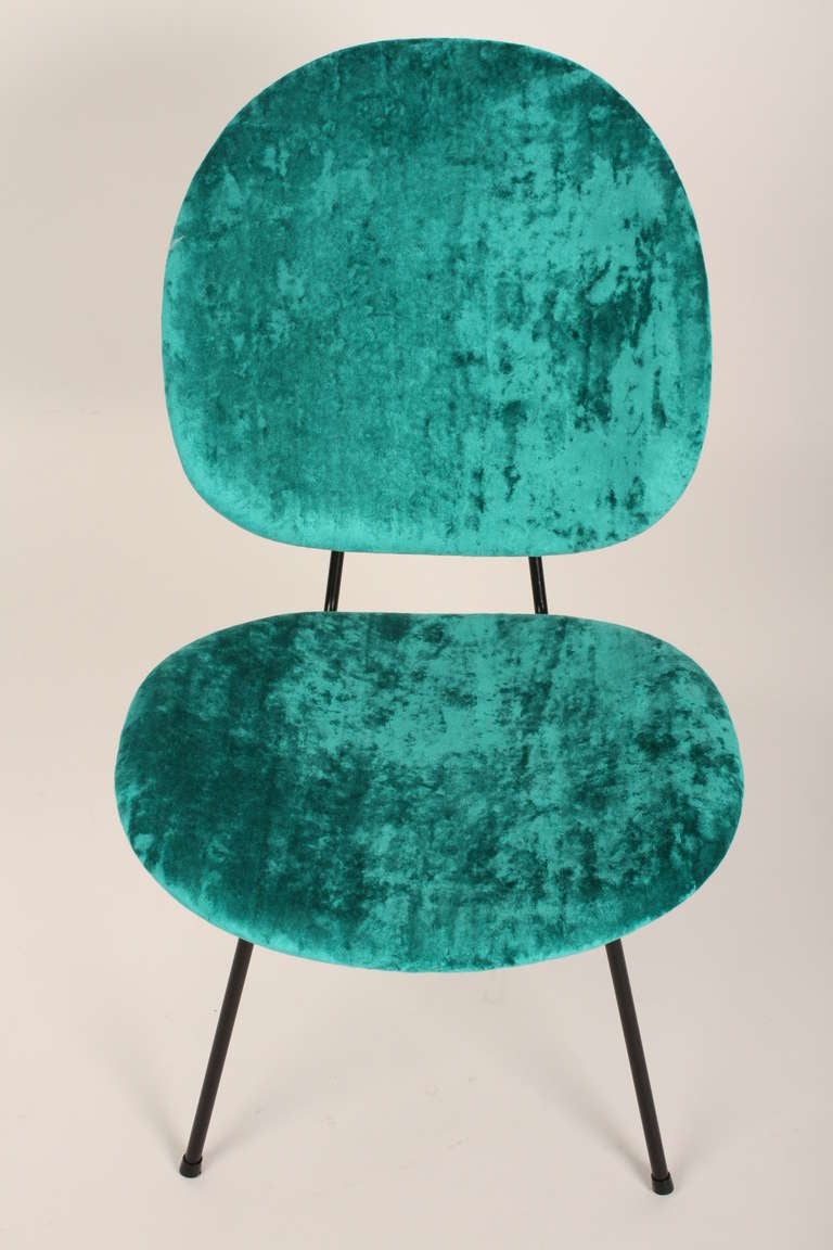A Set Dutch Design Kembo Chairs with New Lido Upholstering 1