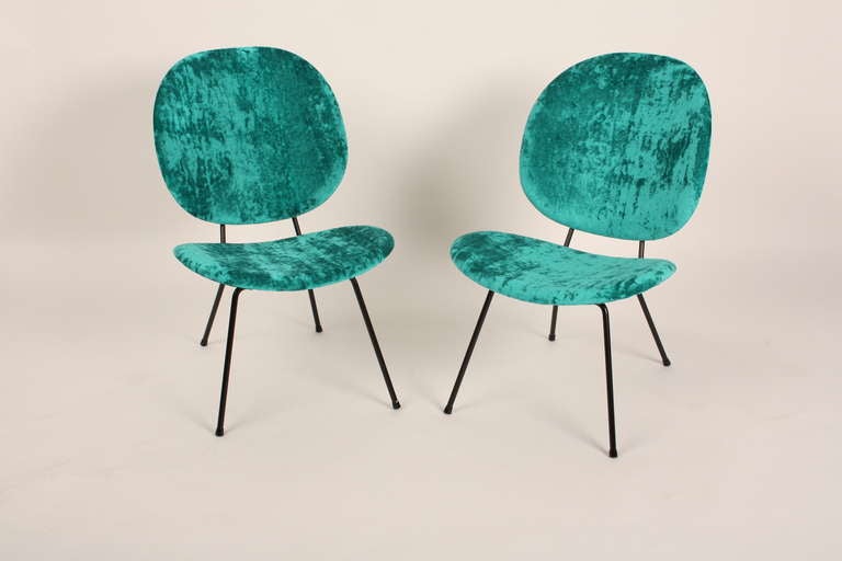 A Set Dutch Design Kembo Chairs with New Lido Upholstering 2