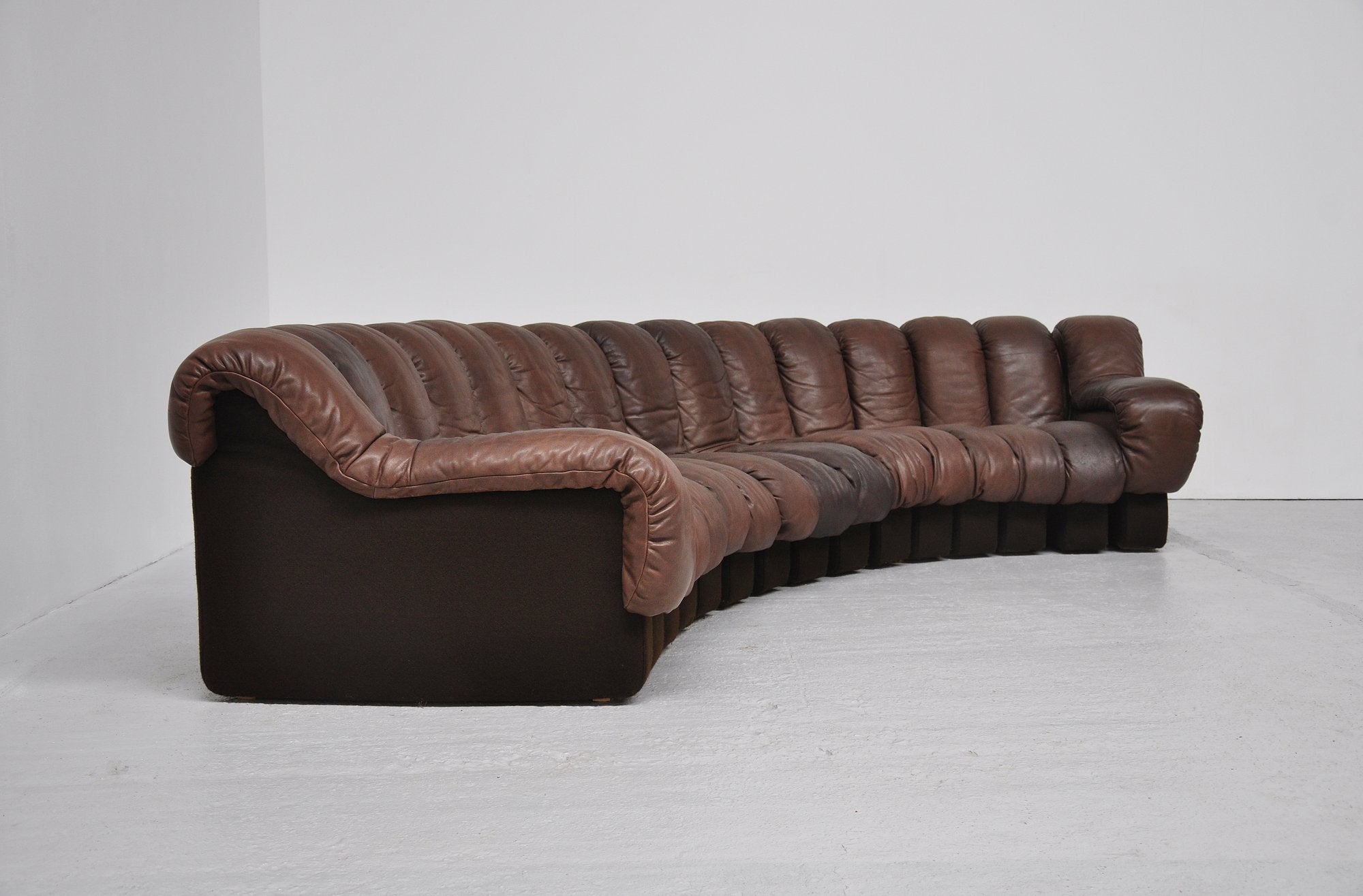 De Sede DS600 sofa in brown leather Ueli Berger Switzerland 1971