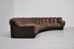 Vintage De Sede DS600 sofa in brown leather Ueli Berger Switzerland 1971
