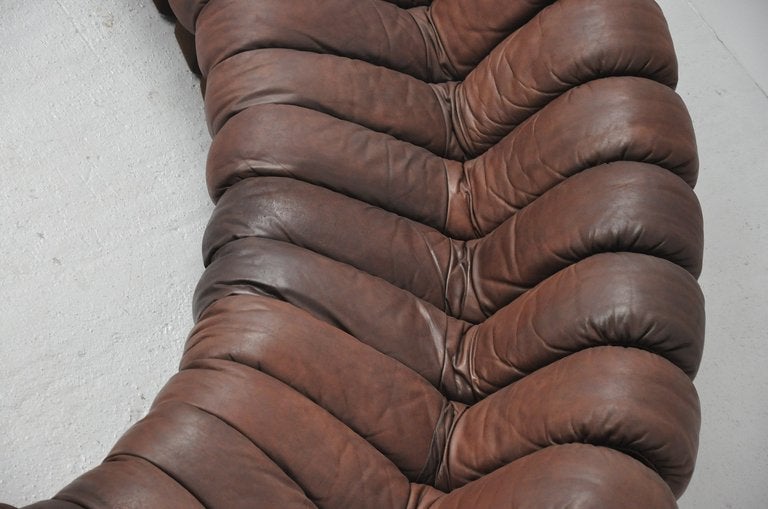 De Sede DS600 sofa in brown leather Ueli Berger Switzerland 1971 In Good Condition In Roosendaal, Noord Brabant