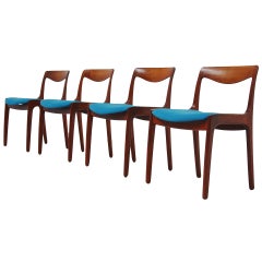 Vilhelm Wohlert P Jeppesen Dining Chairs Set 1960