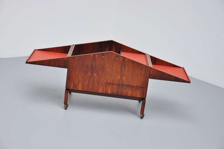 Leif Alring C.F Christiansen Silkeborg Bar Table Rosewood 1960