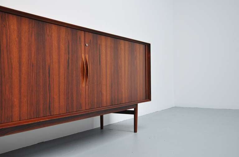 Arne Vodder Rosewood Credenza With Tambour Doors, Sibast 1960 4