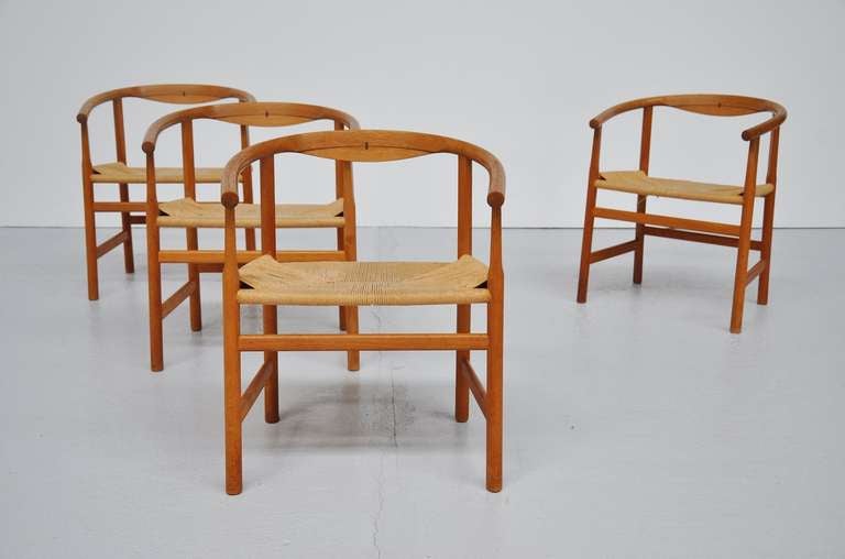 Oak 4x Hans J Wegner PP203 Chairs From 1st Production 1969