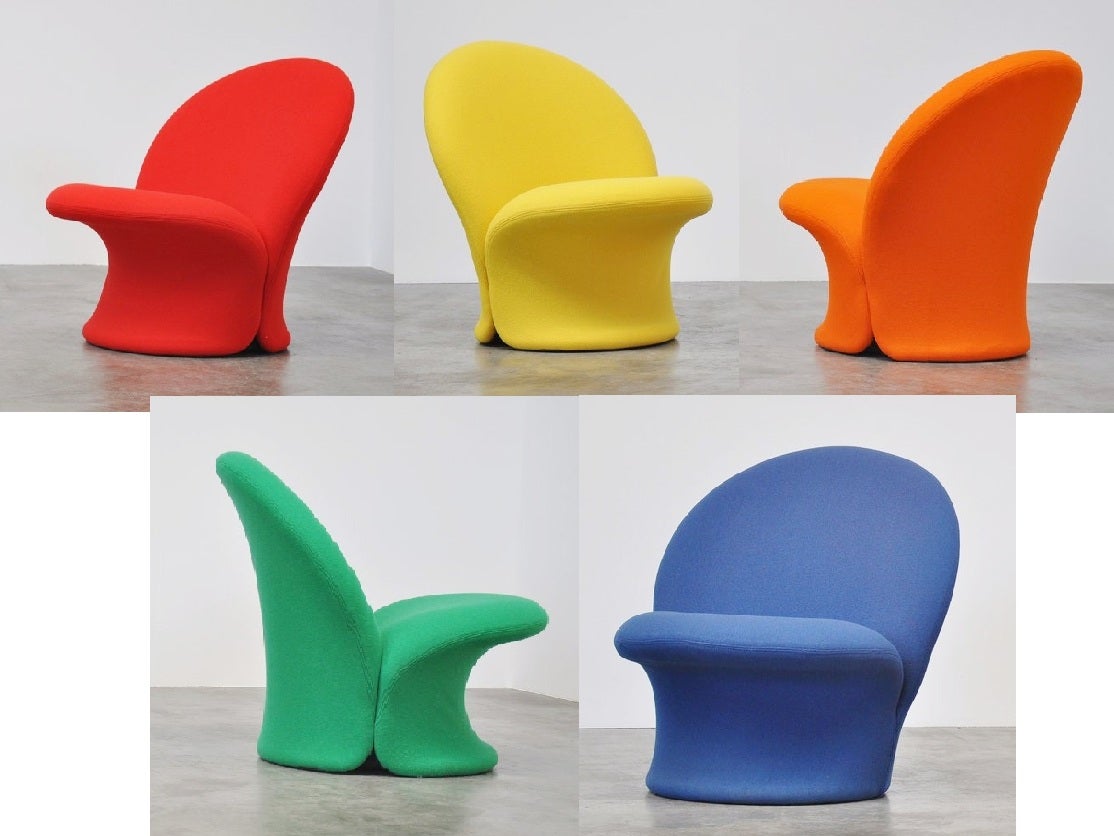Pierre Paulin "F572" Chairs for Artifort, Kvadrat Upholstery, 1967