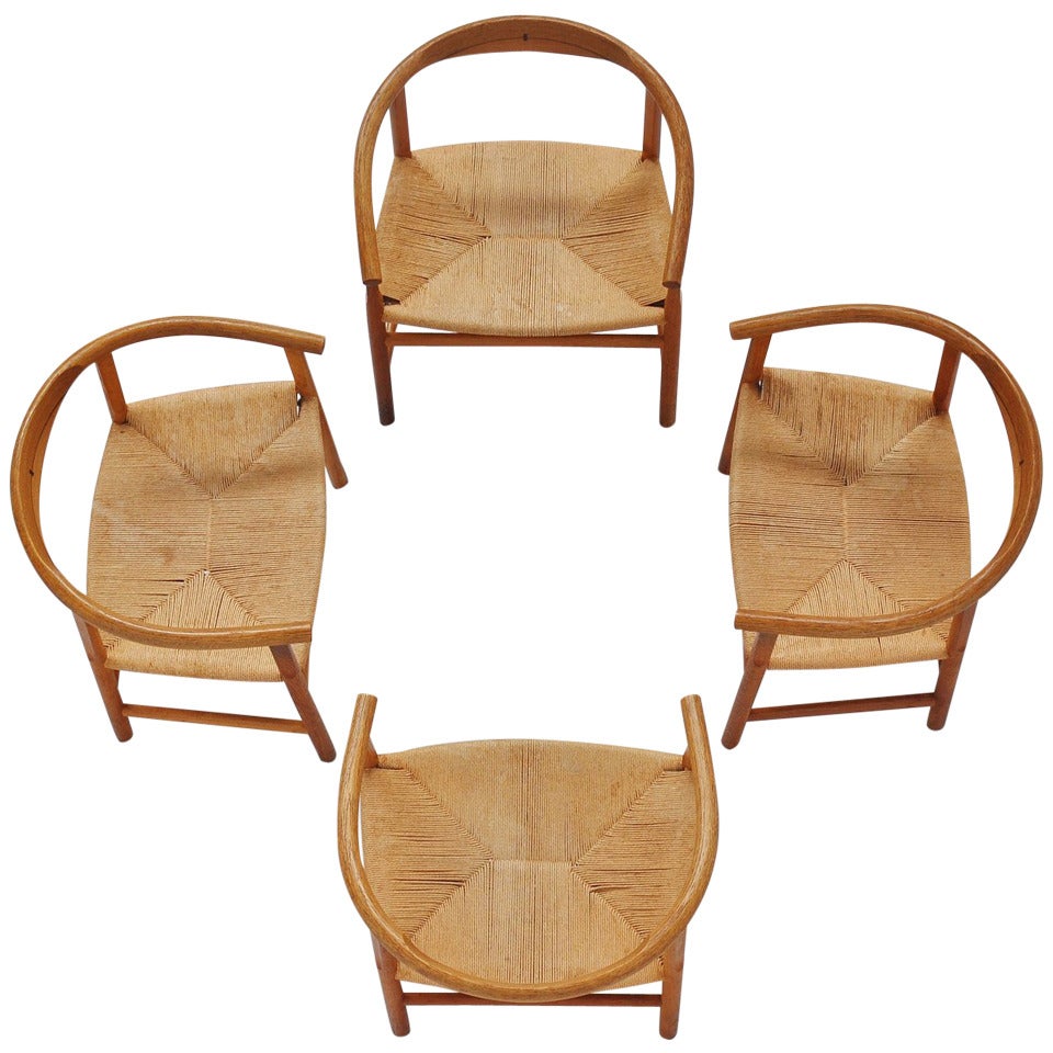 4x Hans J Wegner PP203 Chairs From 1st Production 1969