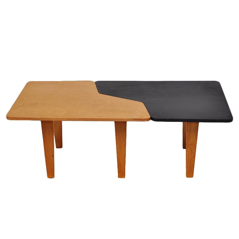 Pastoe combex TB14 puzzle table in black and beech wood 1954 at 1stDibs