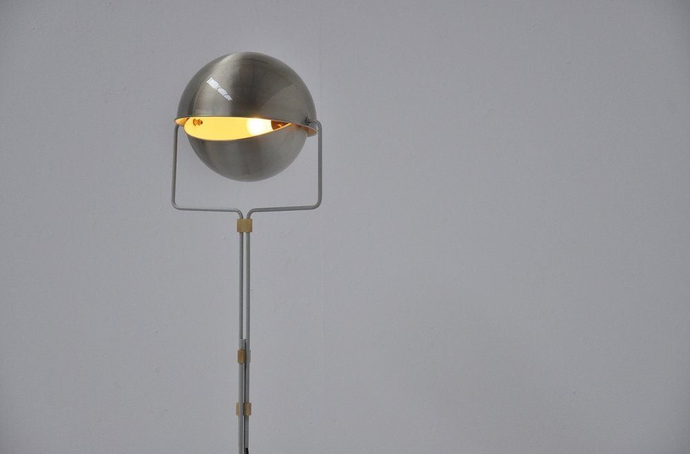 Mid-20th Century Raak eclipse floor lamp EJ Elles made of aluminum and metal 1964