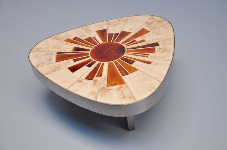 French Ceramic Tiles Coffee Table, Paris, 1960