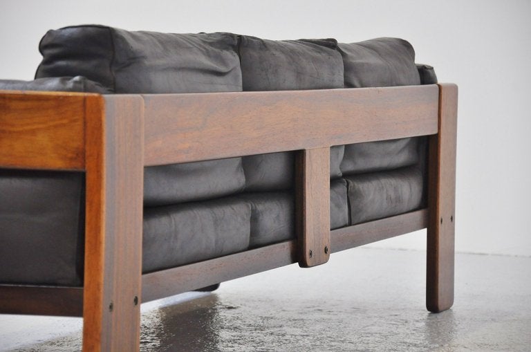Rosewood Bastiano sofa by Tobia Scarpa for Gavina 1960