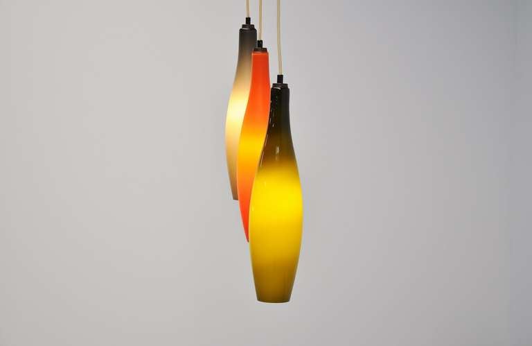 Mid-20th Century Holmegaard Pendant Lamp Set 1960