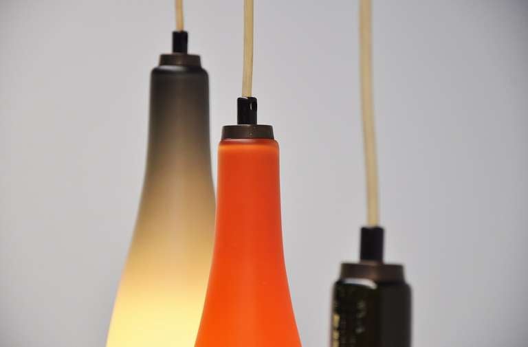 Glass Holmegaard Pendant Lamp Set 1960