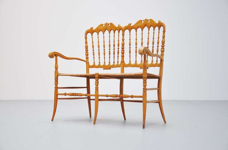 Chiavari bench, light weight Italy 1950