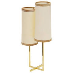 Jacques Adnet Attributed Table Lamp in Brass, France 1950 Jacques Adnet Attributed Table Lamp in Brass, France 1950