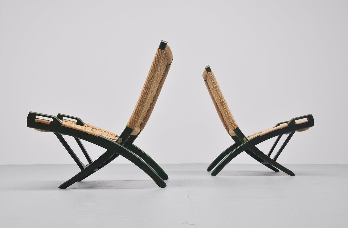 Ebert Wels Folding Chairs, UK, 1960 In Good Condition In Roosendaal, Noord Brabant