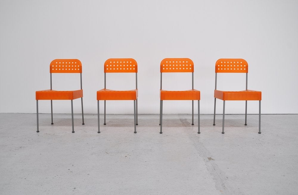 Aluminum Enzo Mari Box chairs for Driade