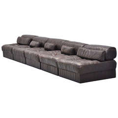 De Sede DS88 Element Sofa Set 1970 / 5 éléments en Brown foncé