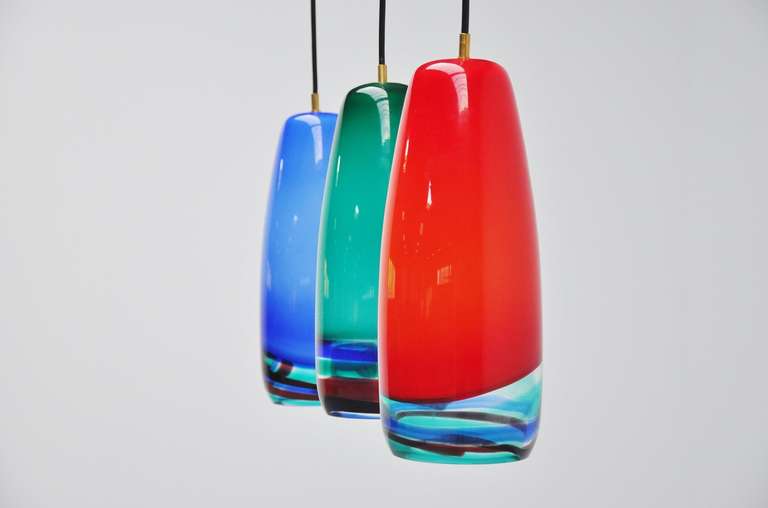 Massimo Vignelli Sigaro Pendant Lamps Venini 1954 1