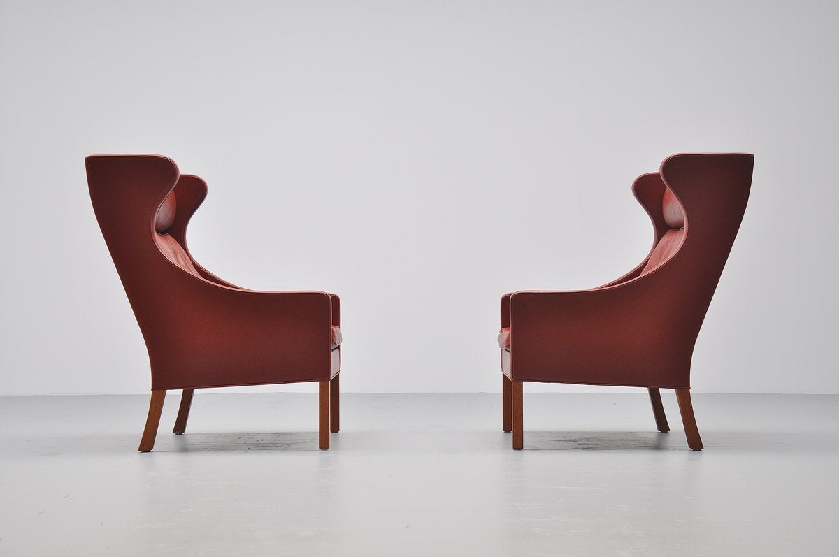 Borge Mogensen 2204 Wing Back Chairs for Fredericia, 1963 2