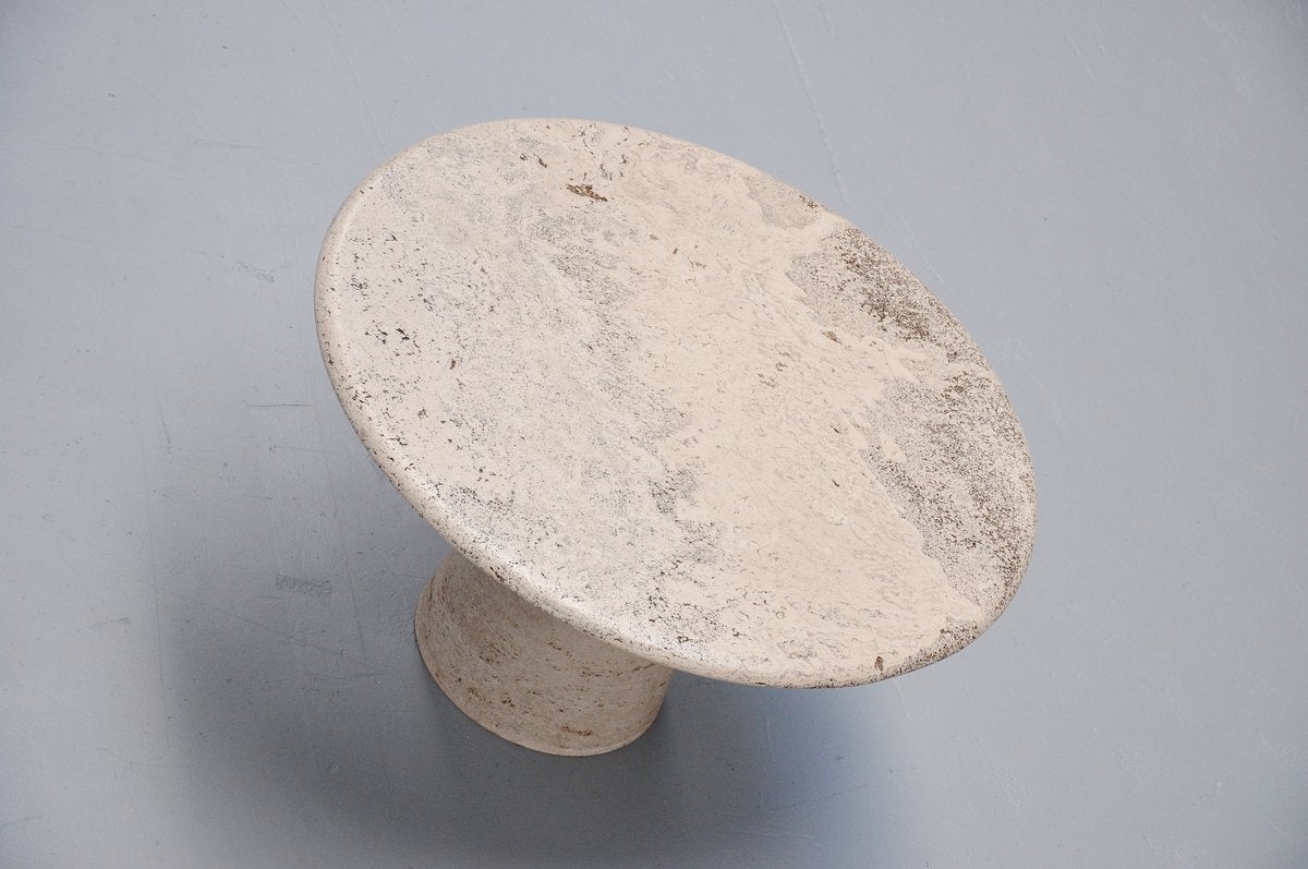 Italian Travertine Coffee Table in the Manner of Angelo Mangiarotti, 1970