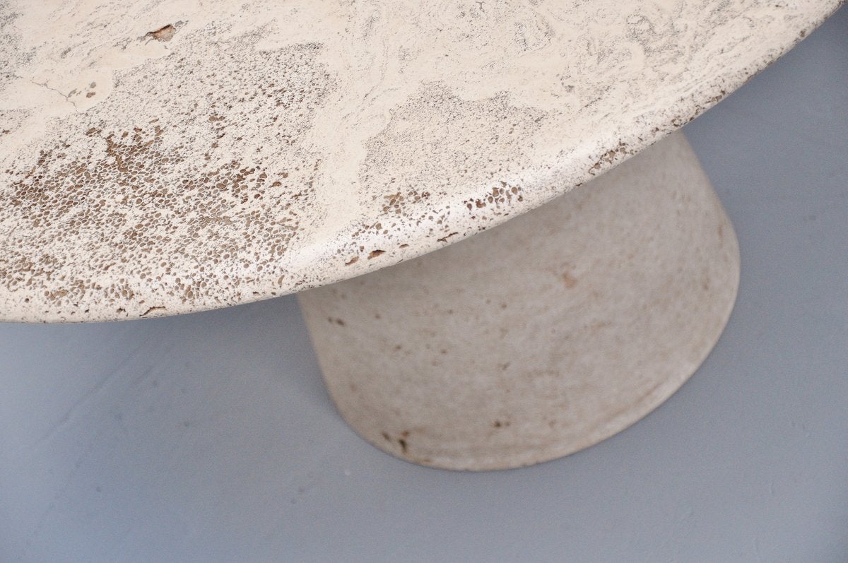 Travertine Coffee Table in the Manner of Angelo Mangiarotti, 1970 In Excellent Condition In Roosendaal, Noord Brabant