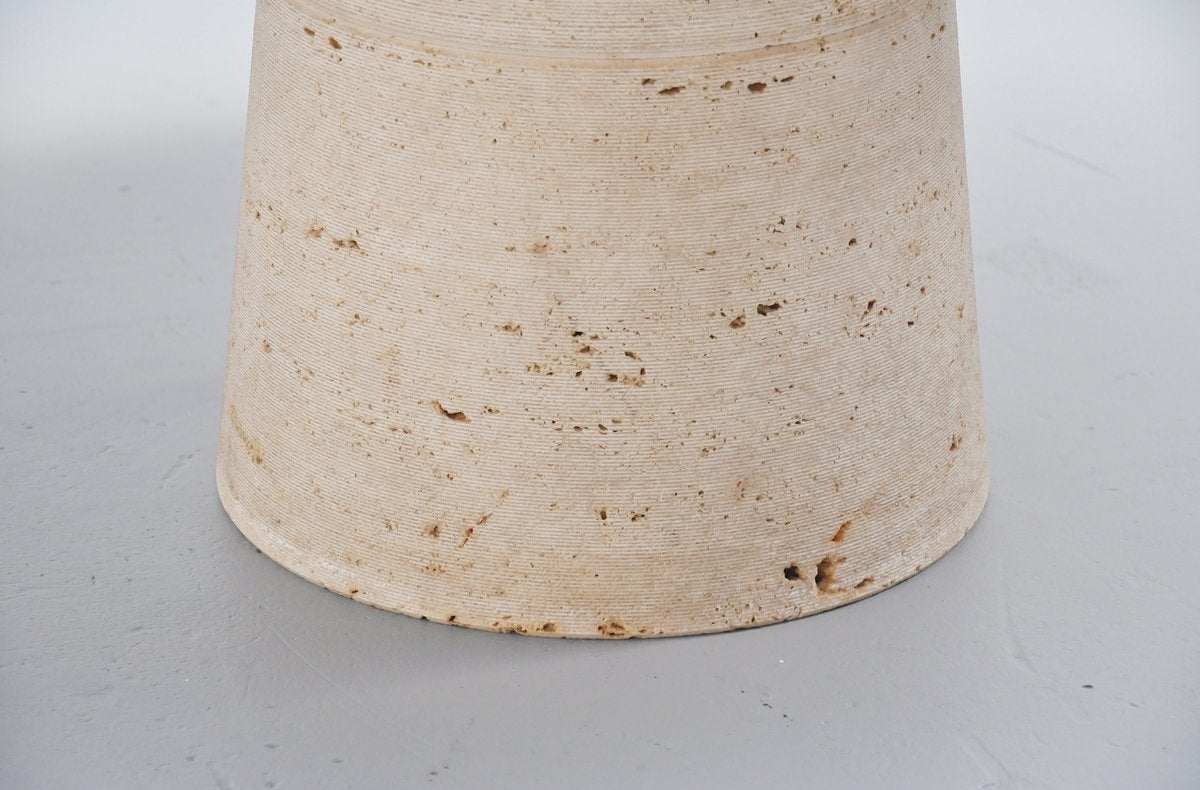Travertine Coffee Table in the Manner of Angelo Mangiarotti, 1970 3