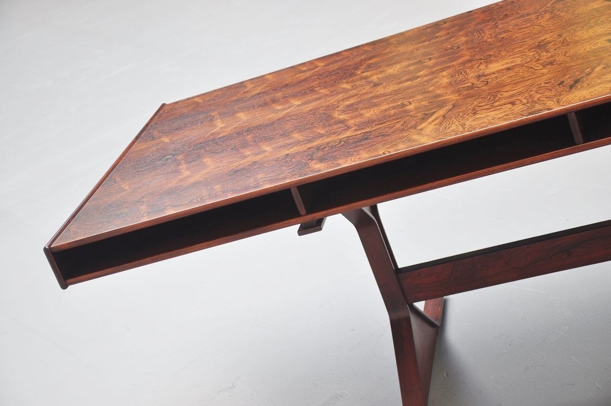 Mid-20th Century Gianfranco Frattini Rosewood Desk for Bernini, 1956