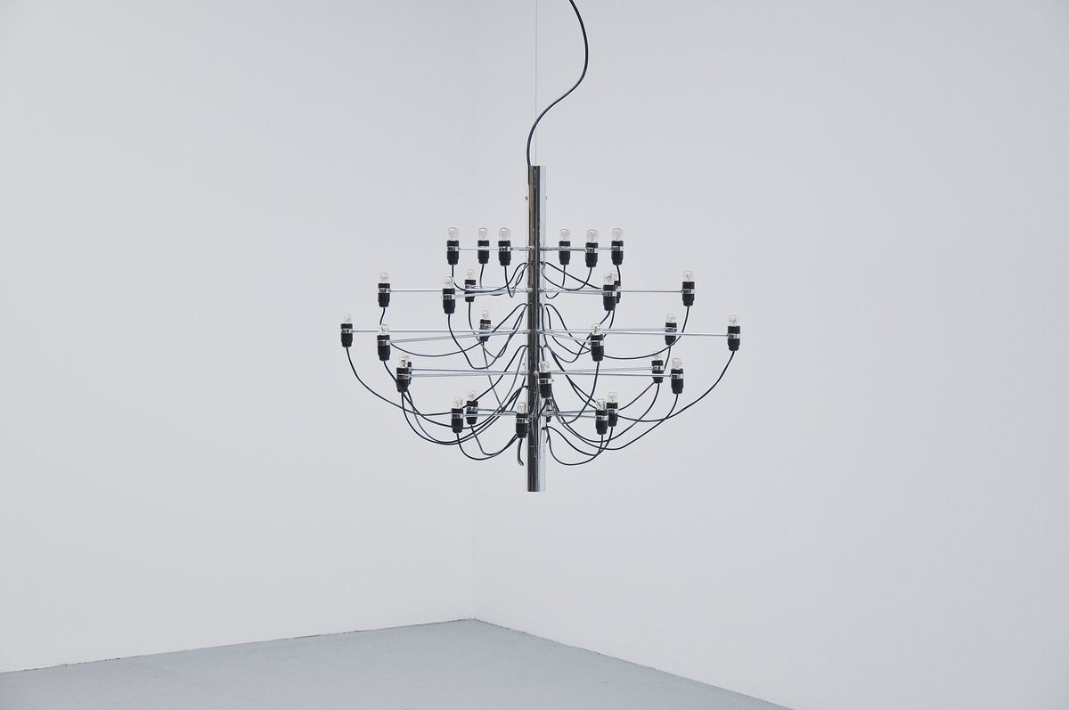 Mid-Century Modern Gino Sarfatti Chandelier Model 2097/30 for Arteluce, Italy, 1958