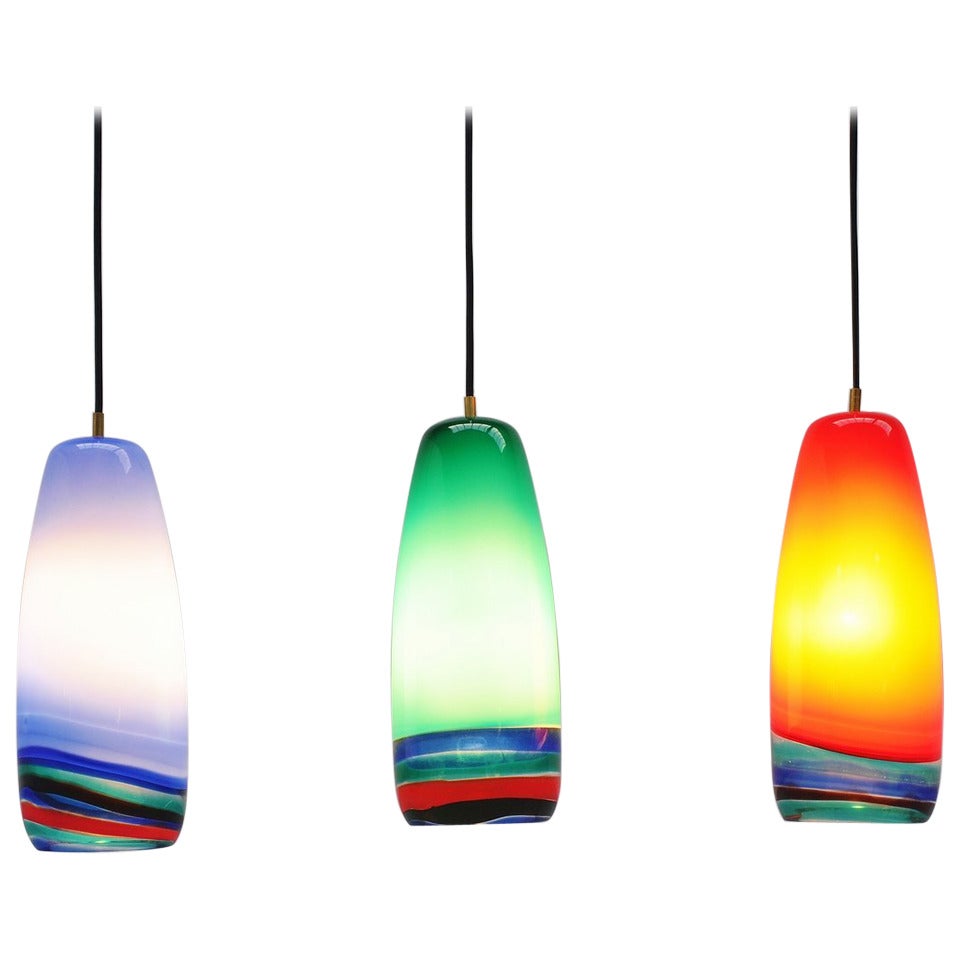 Massimo Vignelli Sigaro Pendant Lamps Venini 1954