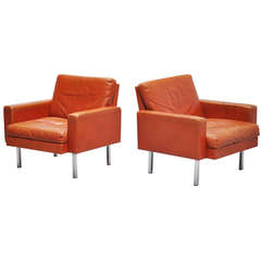 Martin Visser SZ44 Club Chairs in Cognac 1960