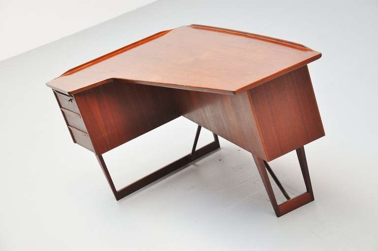 Peter Lovig Nielsen Teak Boomerang Desk 1956 3