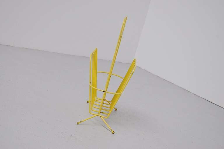 Yellow Mathieu Mategot Magazine Stand by Artimeta 1960 In Good Condition In Roosendaal, Noord Brabant