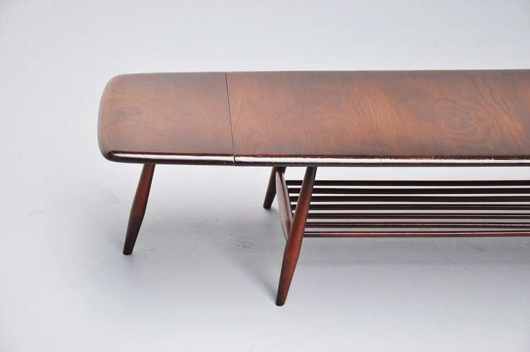 Mid-Century Modern Luigi Ercolani Magazine Table with Drop Leaves by Ercol 1960
