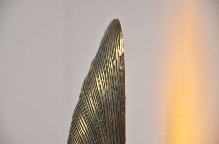 Solid Bronze Mussel Sconces Made In France 1970 4