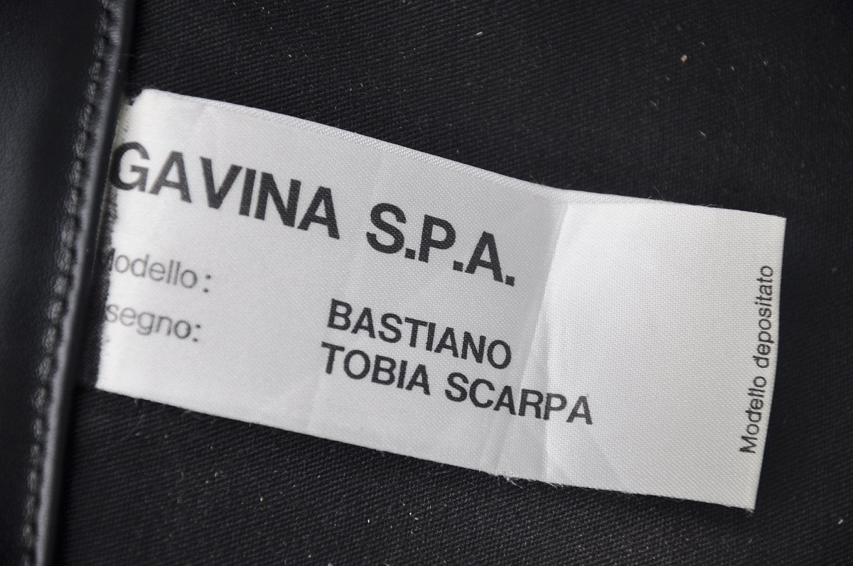 Leather Afra & Tobia Scarpa Bastiano Club Sofa by Gavina, 1968