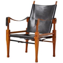 Wilhelm Kienzle Safari Chair Wohnbedarf Teak and Leather