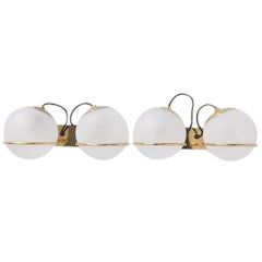 Gino Sarfatti Arteluce Mod 237/2 Sconces In Brass